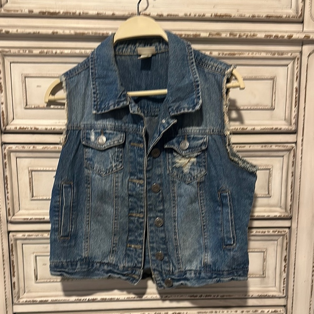 Mossimo Supply Co. Blue Denim Vest
